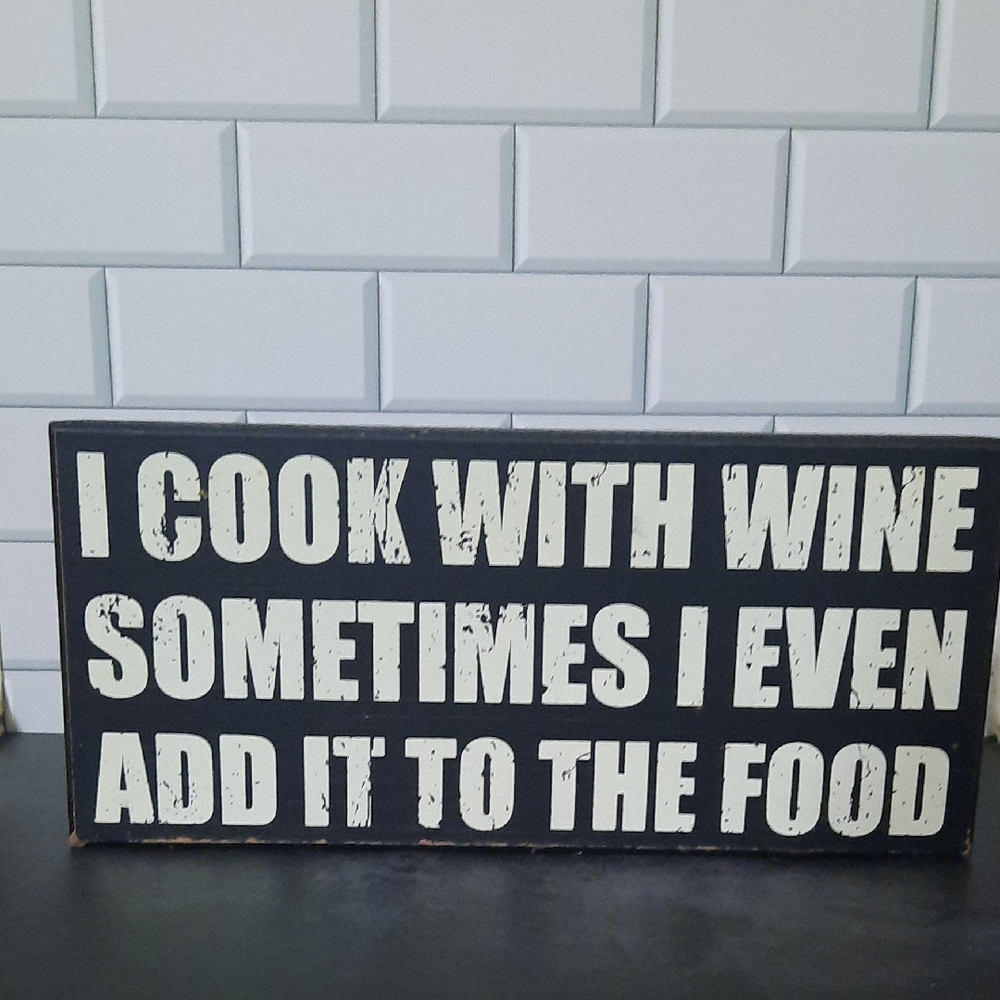 Black and White Kitchen Sign